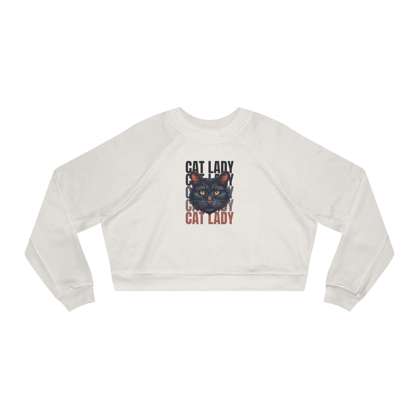 Black Cat Lady Cropped Pullover