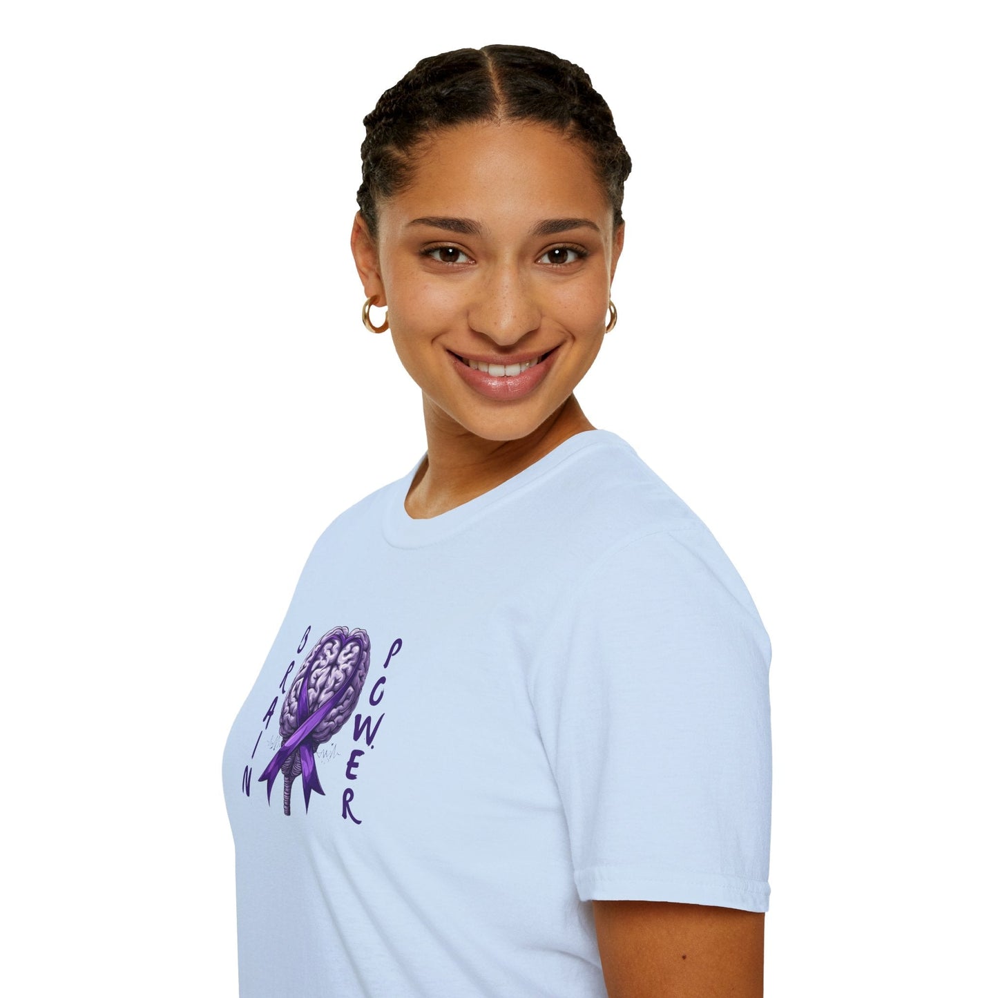 Brain Power Unisex Softstyle T-Shirt for Epilepsy Awareness