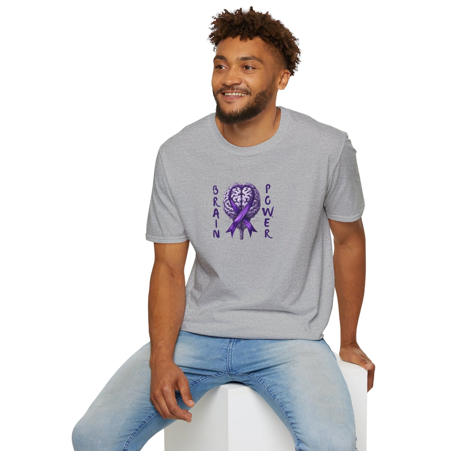 Brain Power Unisex Softstyle T-Shirt for Epilepsy Awareness