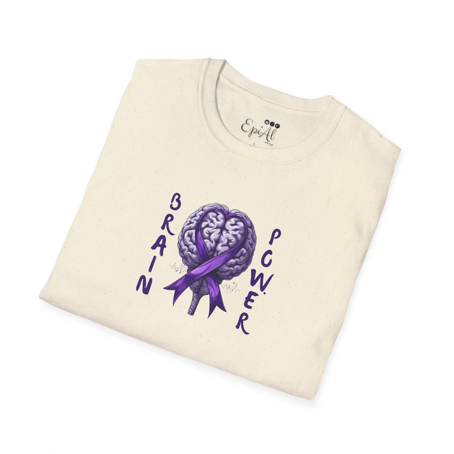 Brain Power Unisex Softstyle T-Shirt for Epilepsy Awareness