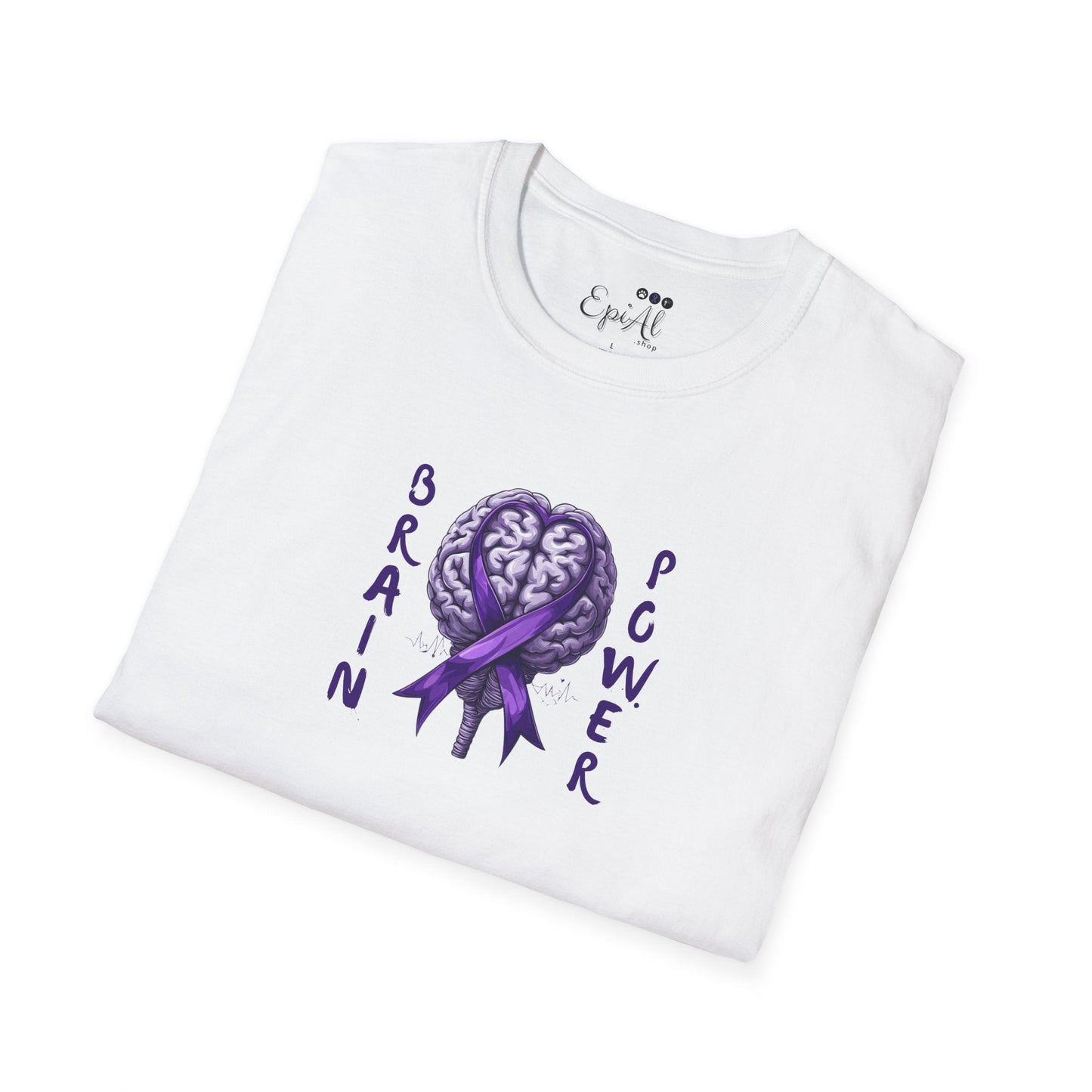 Brain Power Unisex Softstyle T-Shirt for Epilepsy Awareness