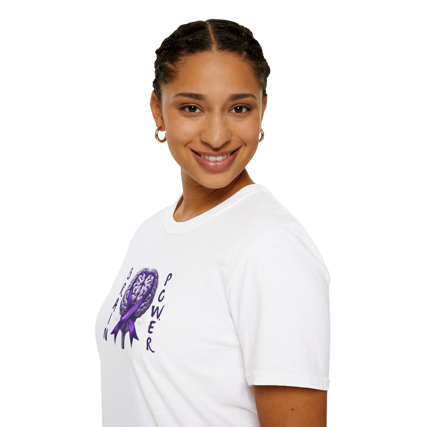 Brain Power Unisex Softstyle T-Shirt for Epilepsy Awareness
