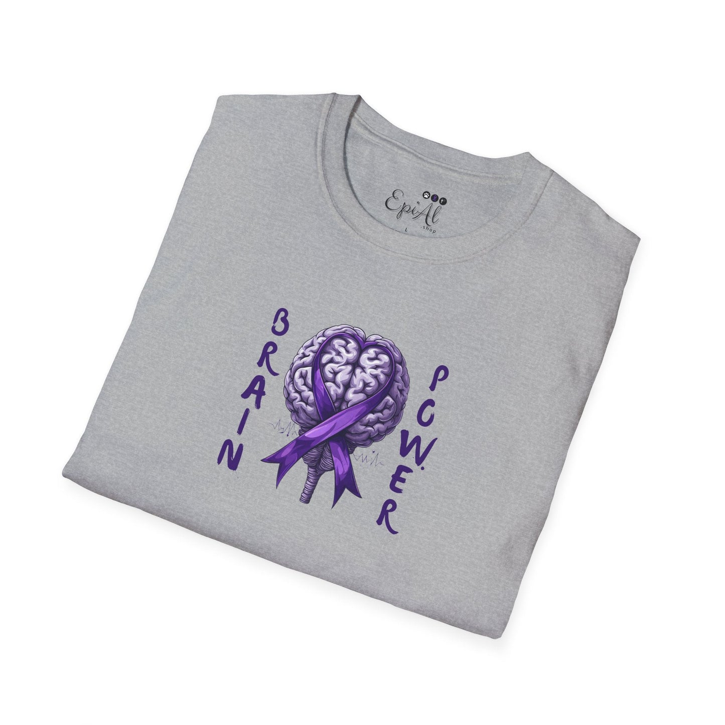 Brain Power Unisex Softstyle T-Shirt for Epilepsy Awareness