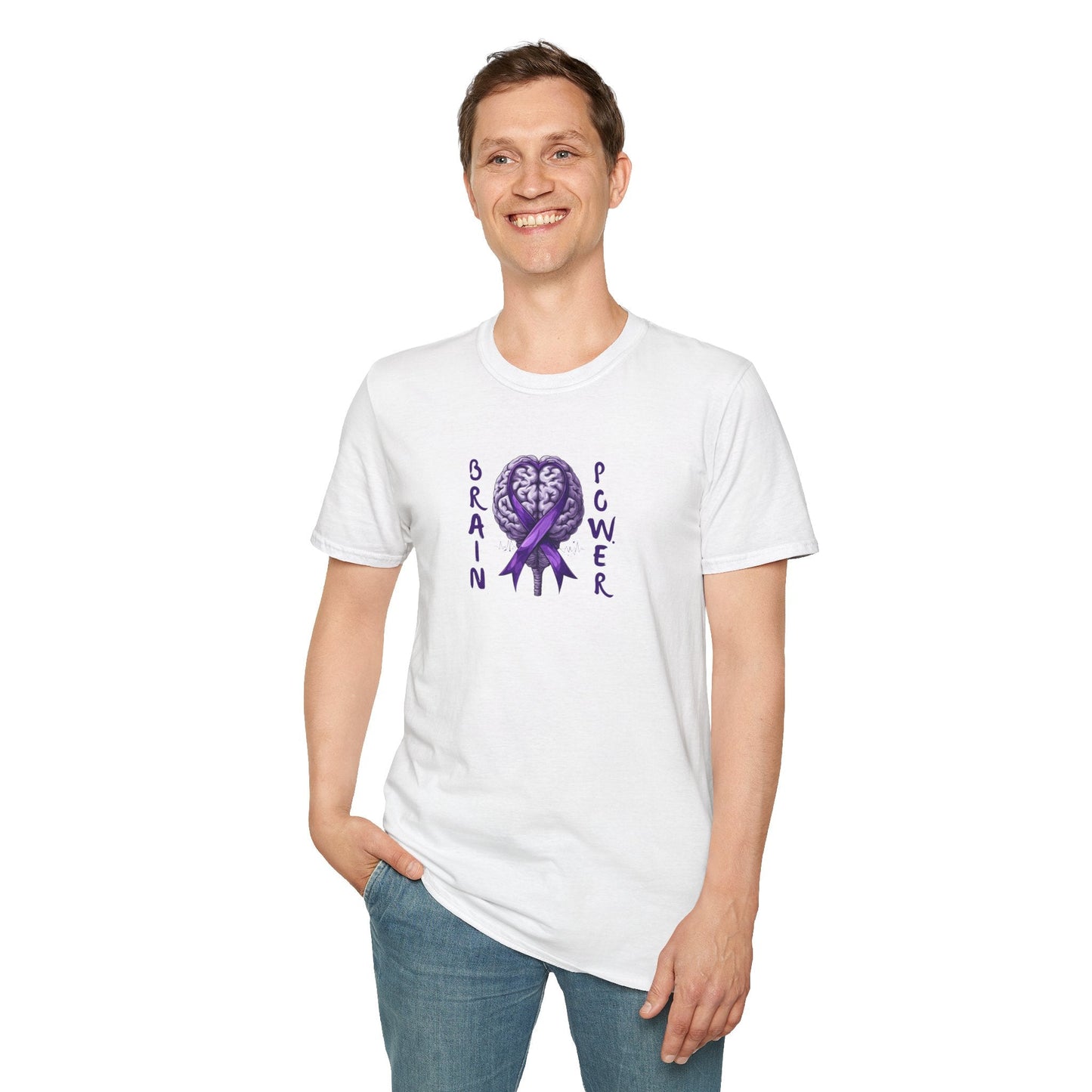 Brain Power Unisex Softstyle T-Shirt for Epilepsy Awareness