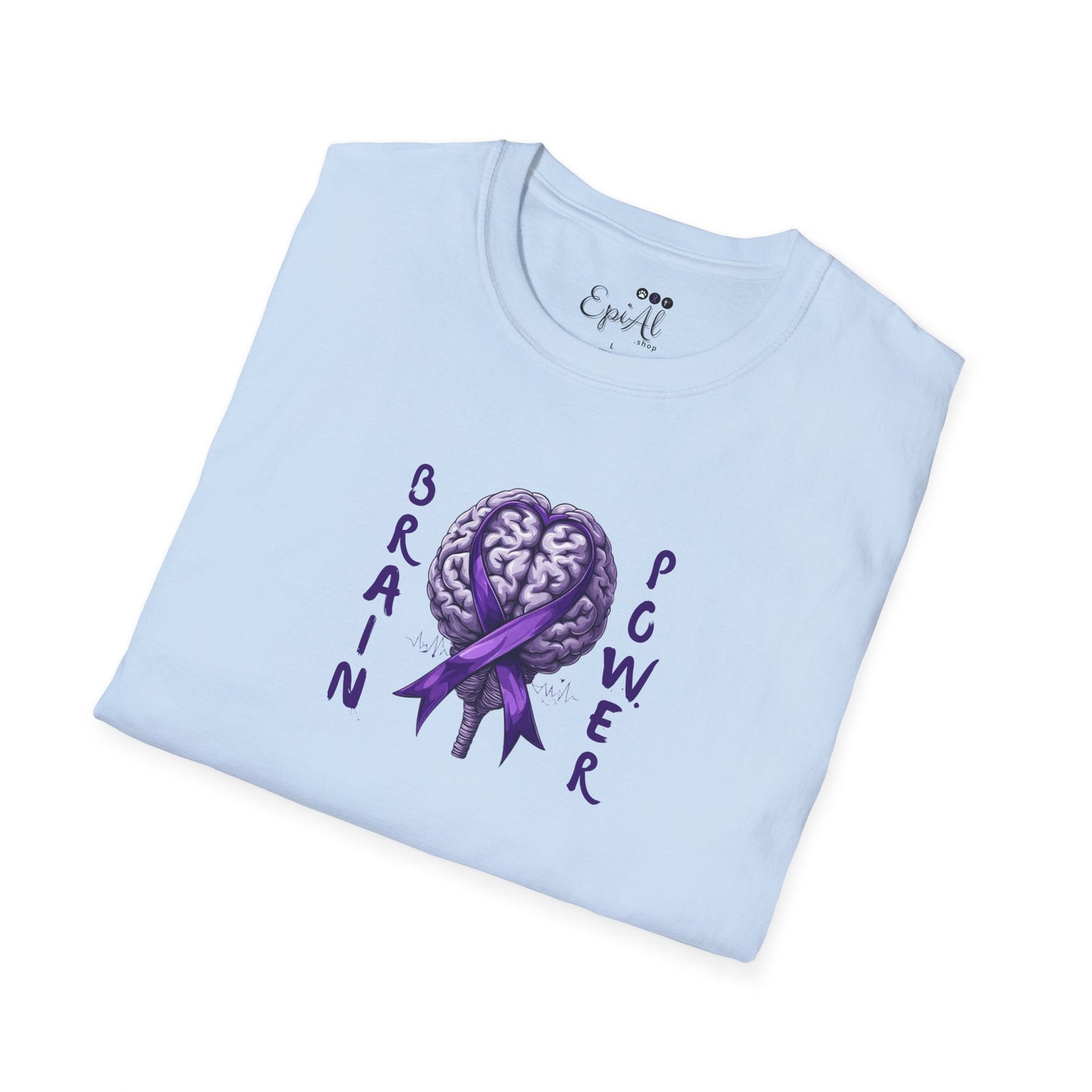 Brain Power Unisex Softstyle T-Shirt for Epilepsy Awareness