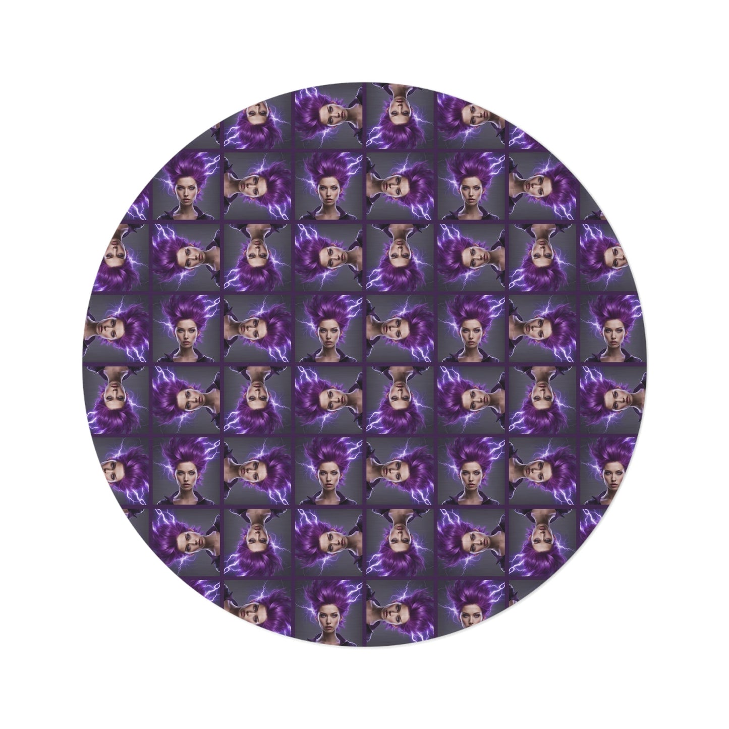 Brainstorm Round Rug for Epilepsy Awareness