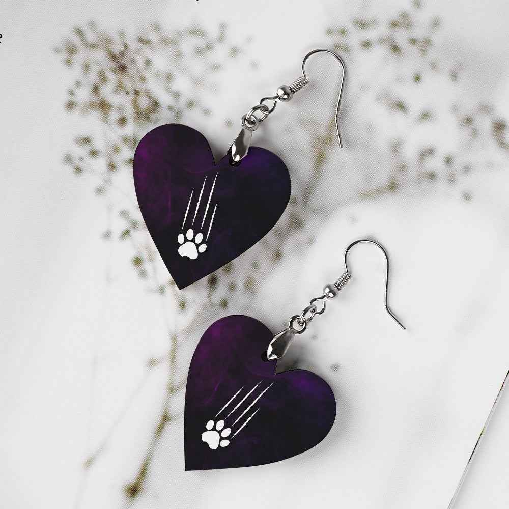 Love Comes With Claws Heart Earrings