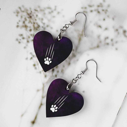 Love Comes With Claws Heart Earrings