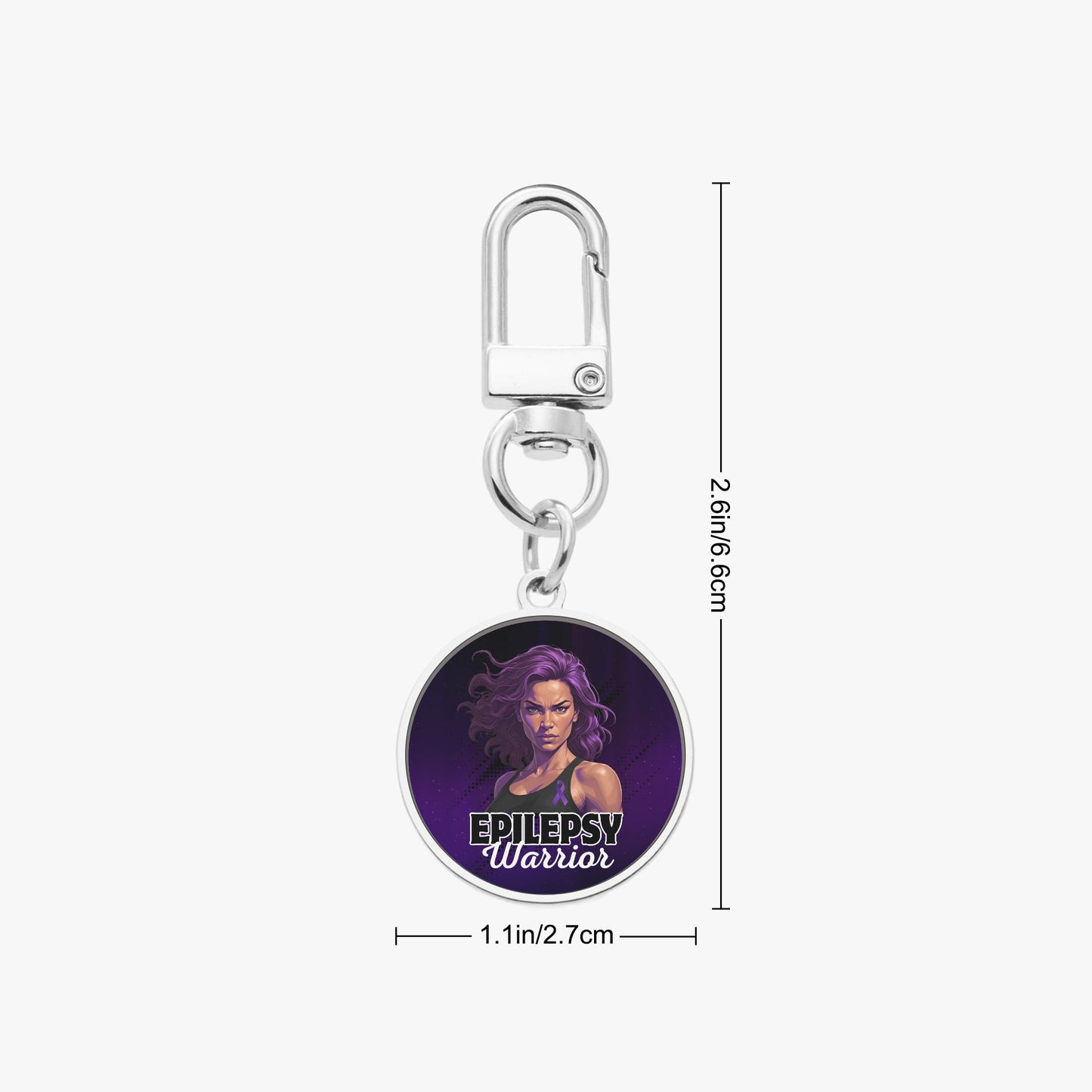 Beautiful Epilepsy Warrior Metal Keychain