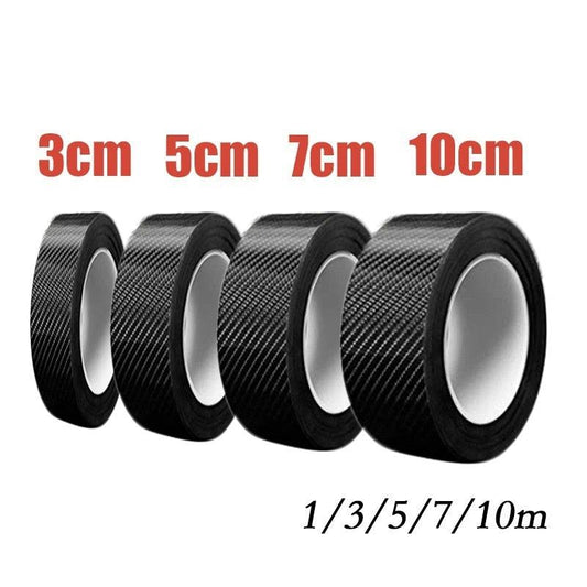 Carbon Fiber Protector Strip Sticker Auto Bumper Door Sill Protection Anti-stepping Car Decoration Tape 3DCar Door Edge Guards Door Sill Protector Carbon Fiber Car Wrap Film Vinyl Automotive Wrap Film Car Door Bumper Door Guard Hood Sticker Protection