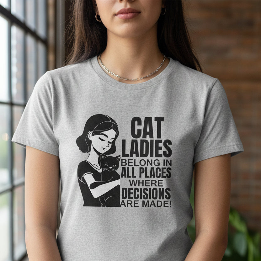 Cat Ladies Softstyle Tee - Where Decisions Are Made