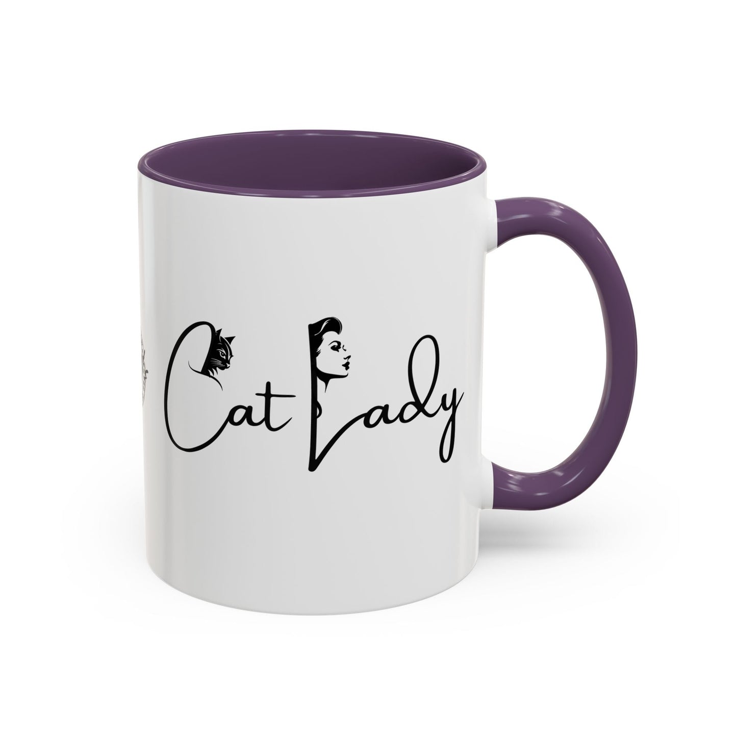 Cat Lady Accent Coffee Mug - Perfect Gift for Cat Lovers