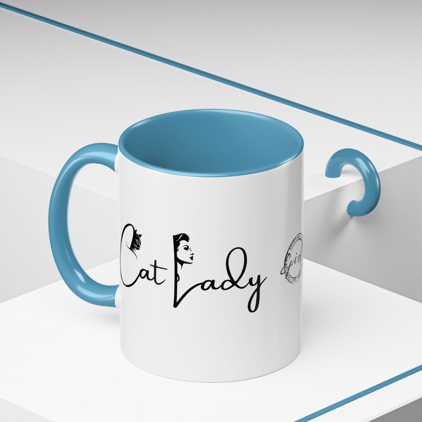 Cat Lady Accent Coffee Mug - Perfect Gift for Cat Lovers