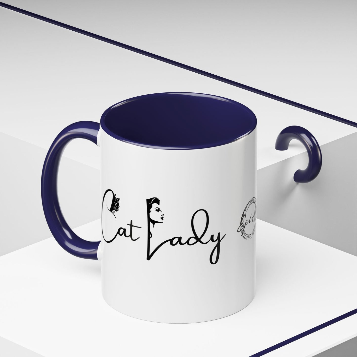 Cat Lady Accent Coffee Mug - Perfect Gift for Cat Lovers