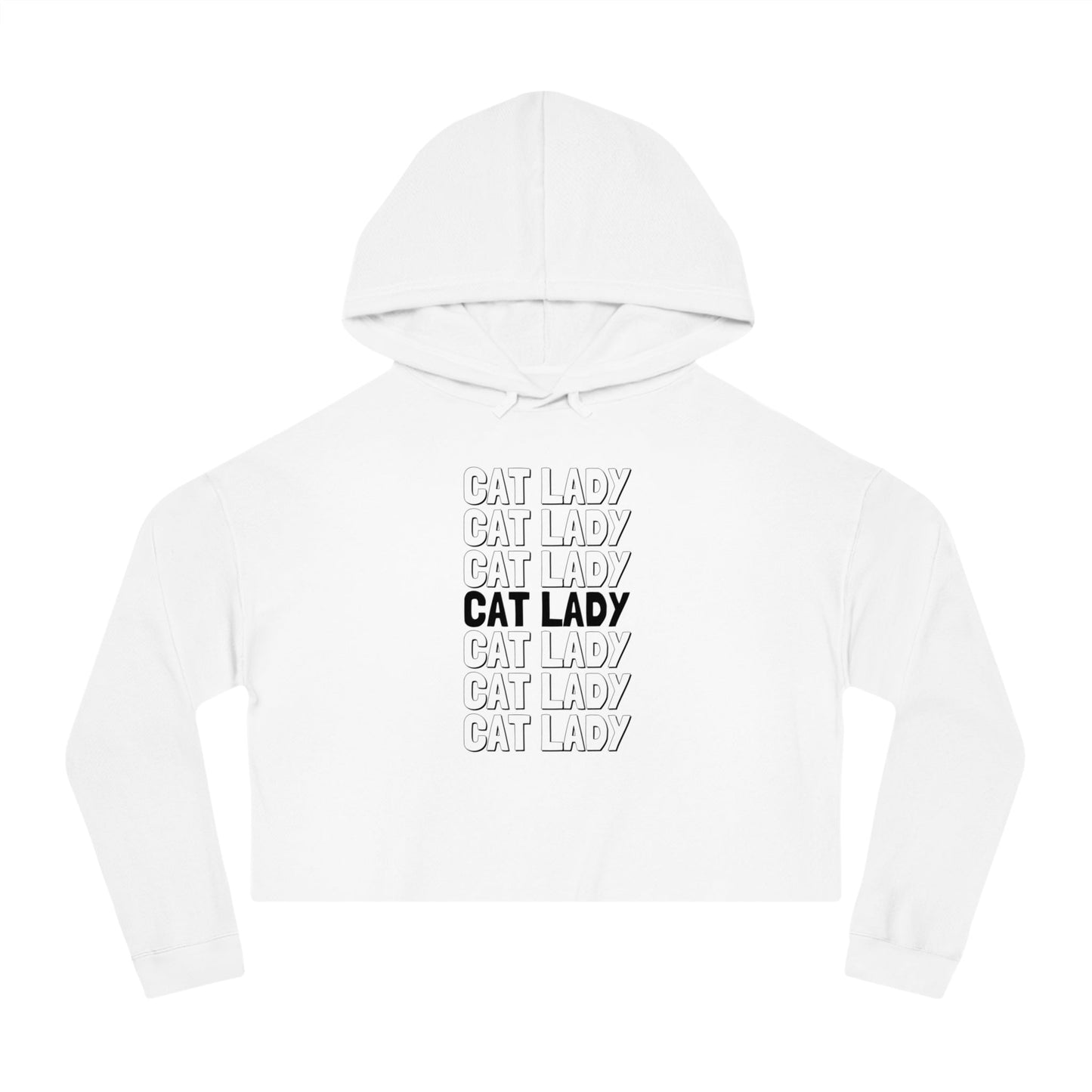Cat Lady Cropped Hooded Sweatshirt