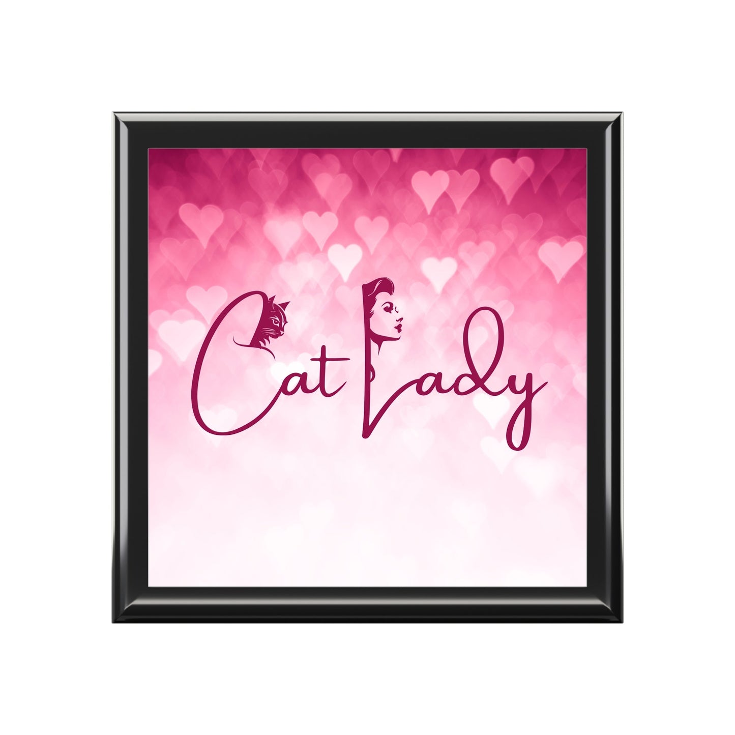 Cat Lady Hearts Jewelry Box - Perfect Gift for Cat Lovers