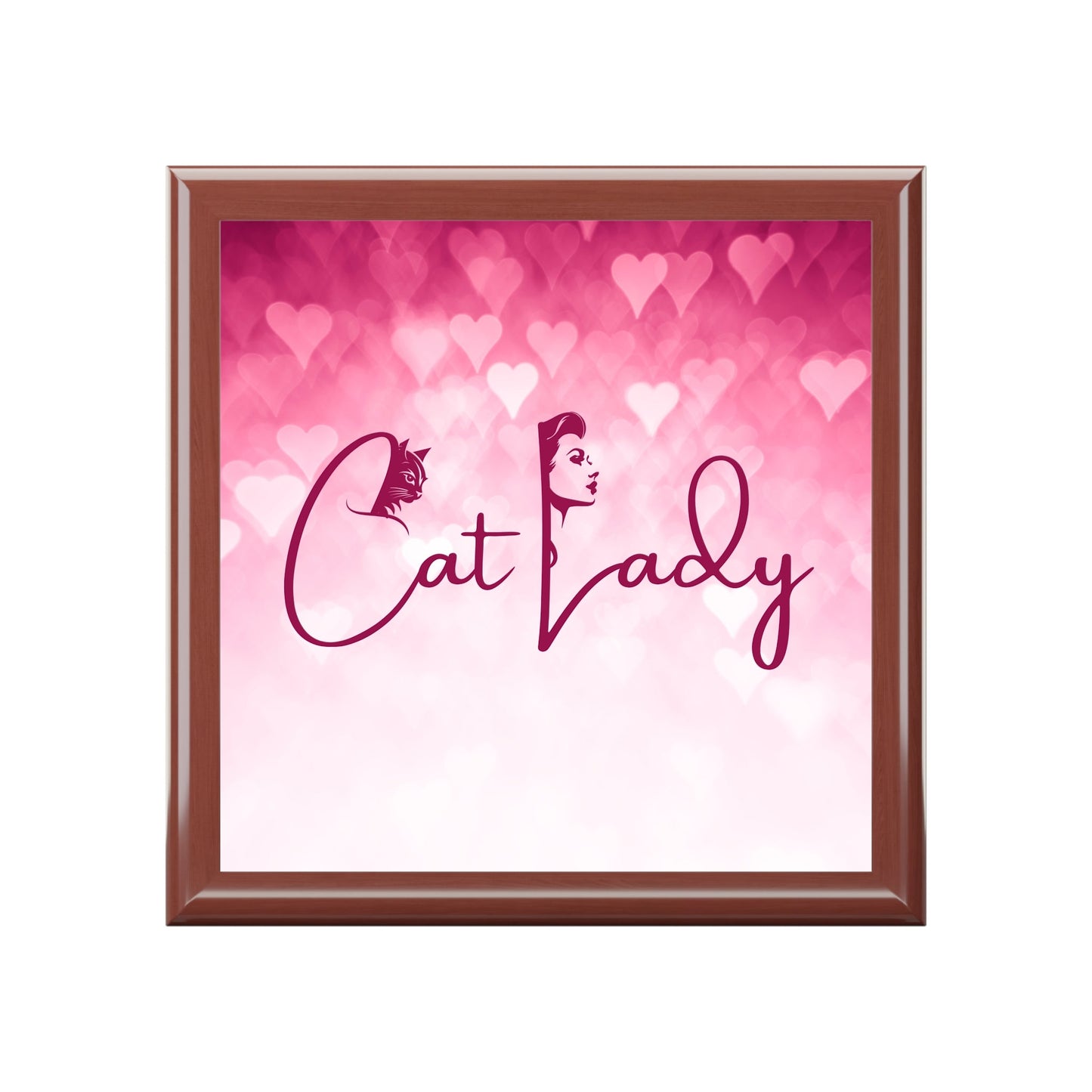 Cat Lady Hearts Jewelry Box - Perfect Gift for Cat Lovers
