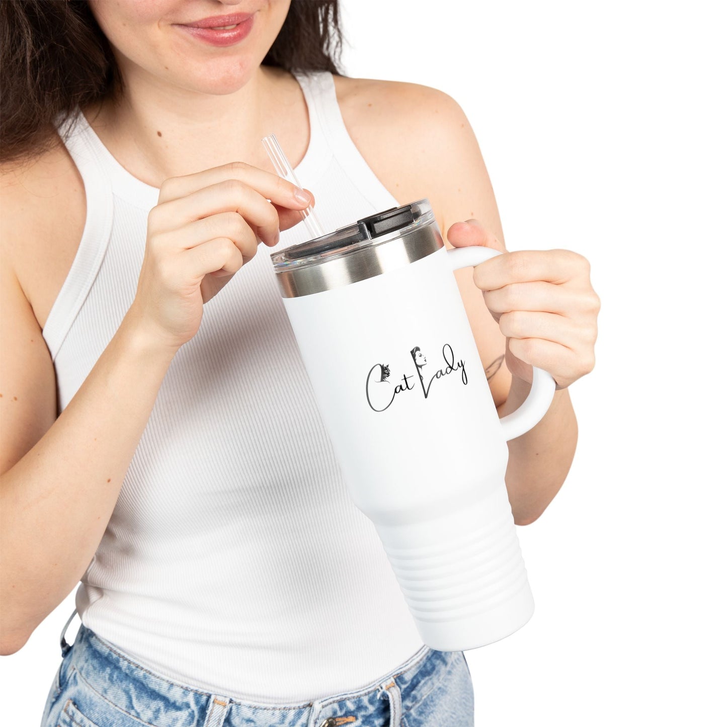 Cat Lady Insulated Travel Mug - 40oz Coffee Tumbler