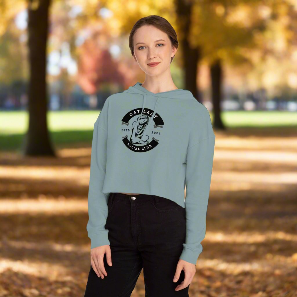 Cat Lady Social Club Cropped Hooded Sweatshirt