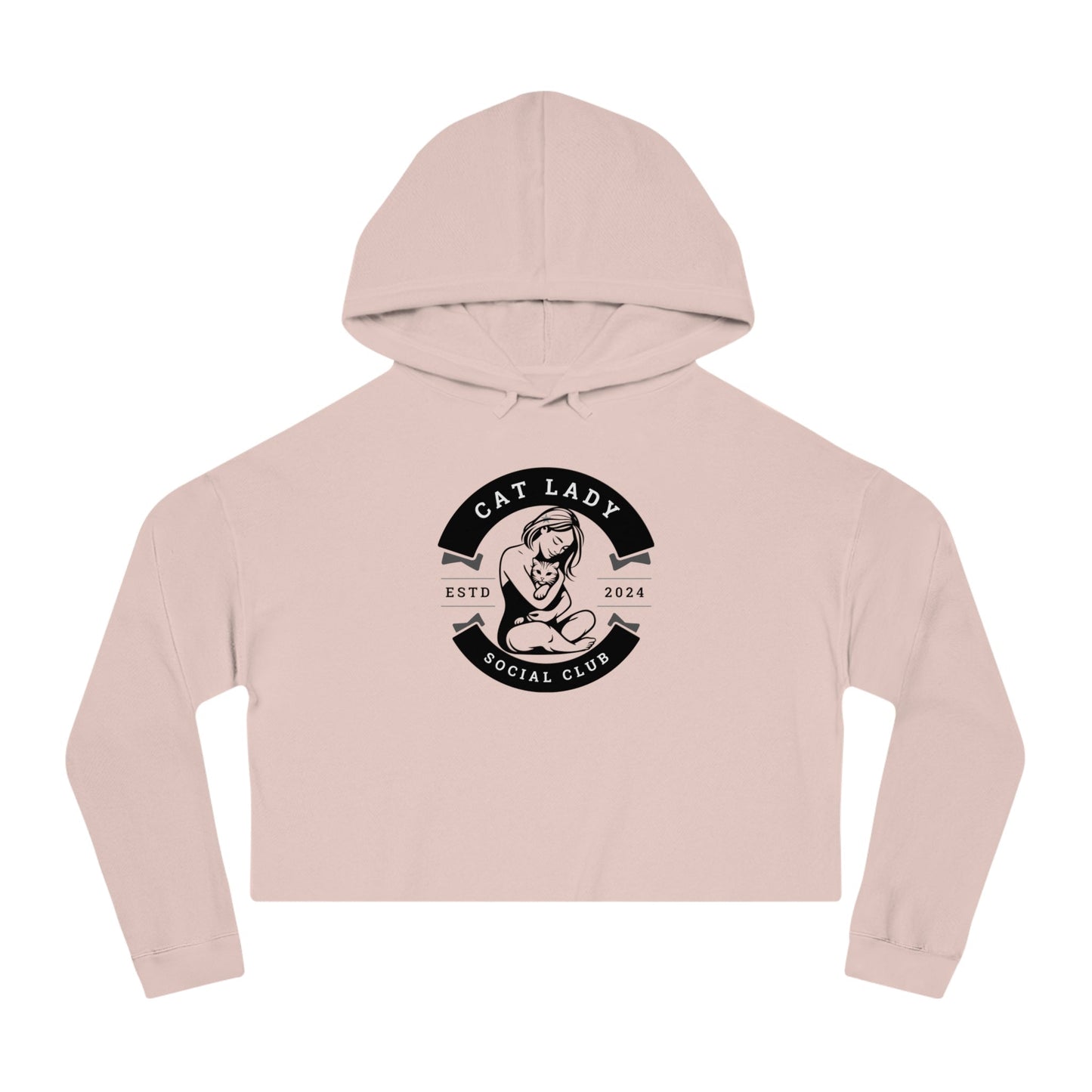 Cat Lady Social Club Cropped Hooded Sweatshirt