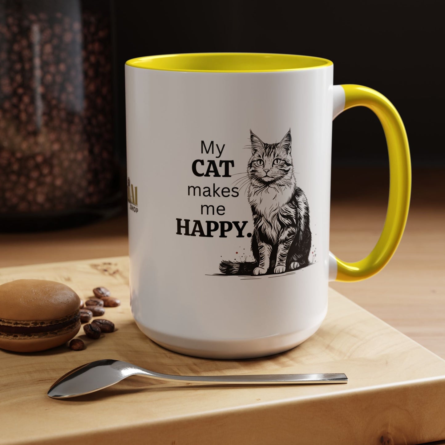 Cat Lover's Accent Coffee Mug: Perfect Gift for Cat Owners
