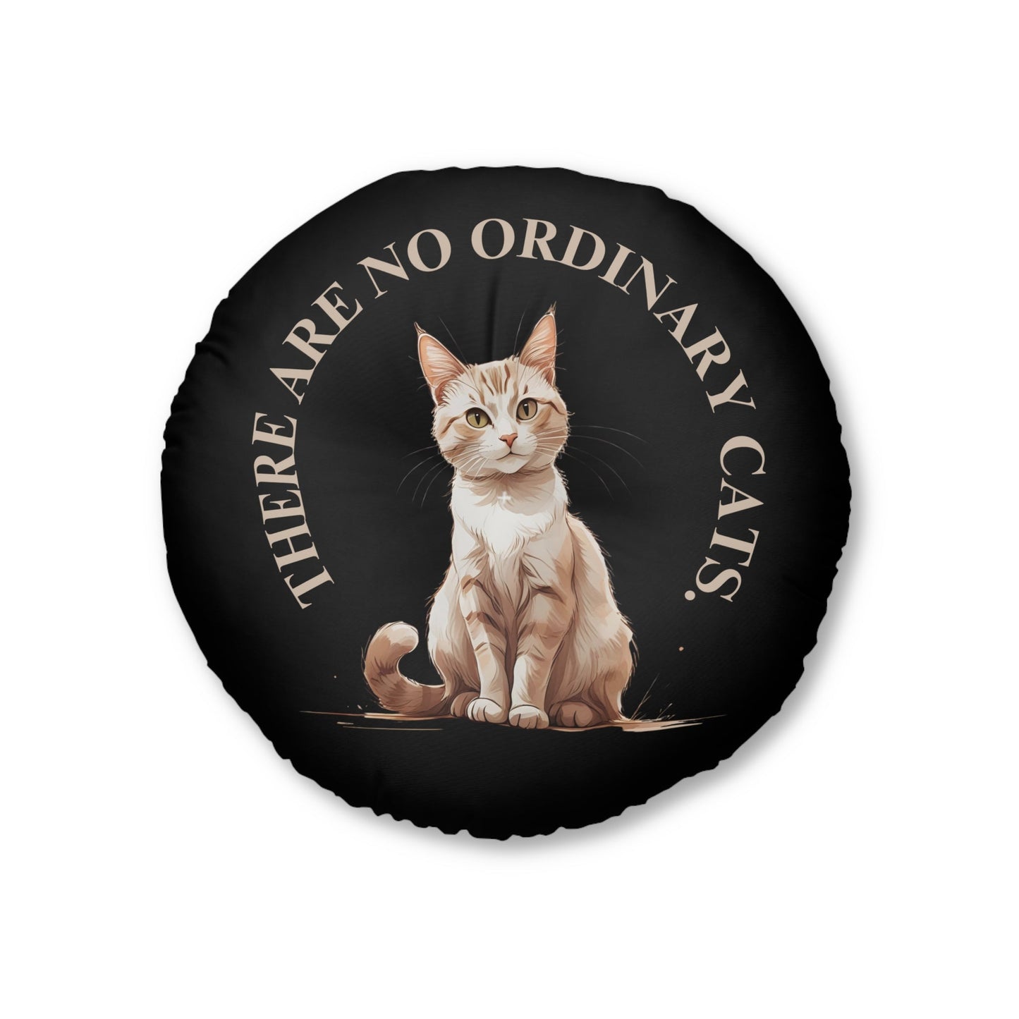 There Are No Ordinary Cats Floor Pillow | Cat Lover Tufted Cushion