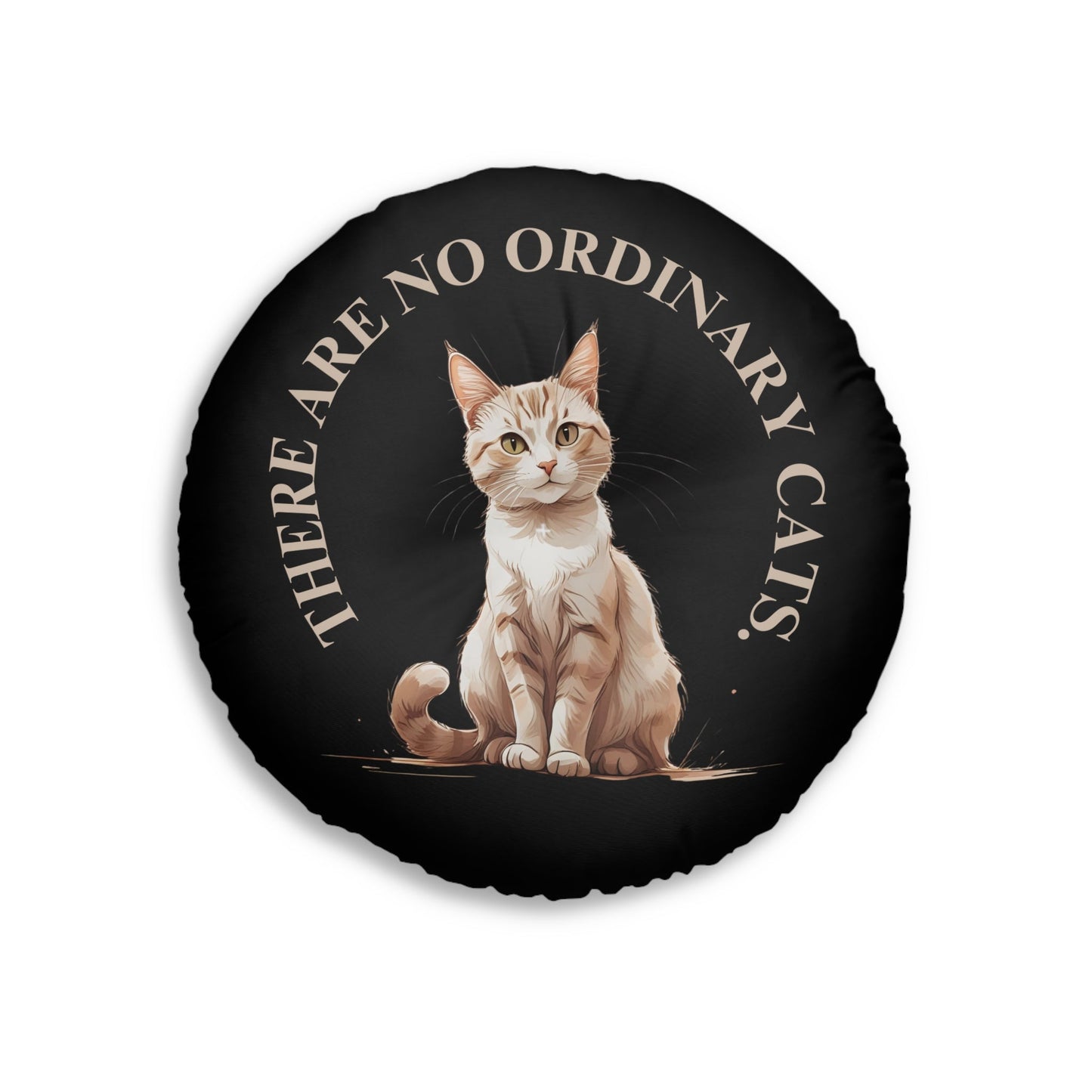 There Are No Ordinary Cats Floor Pillow | Cat Lover Tufted Cushion