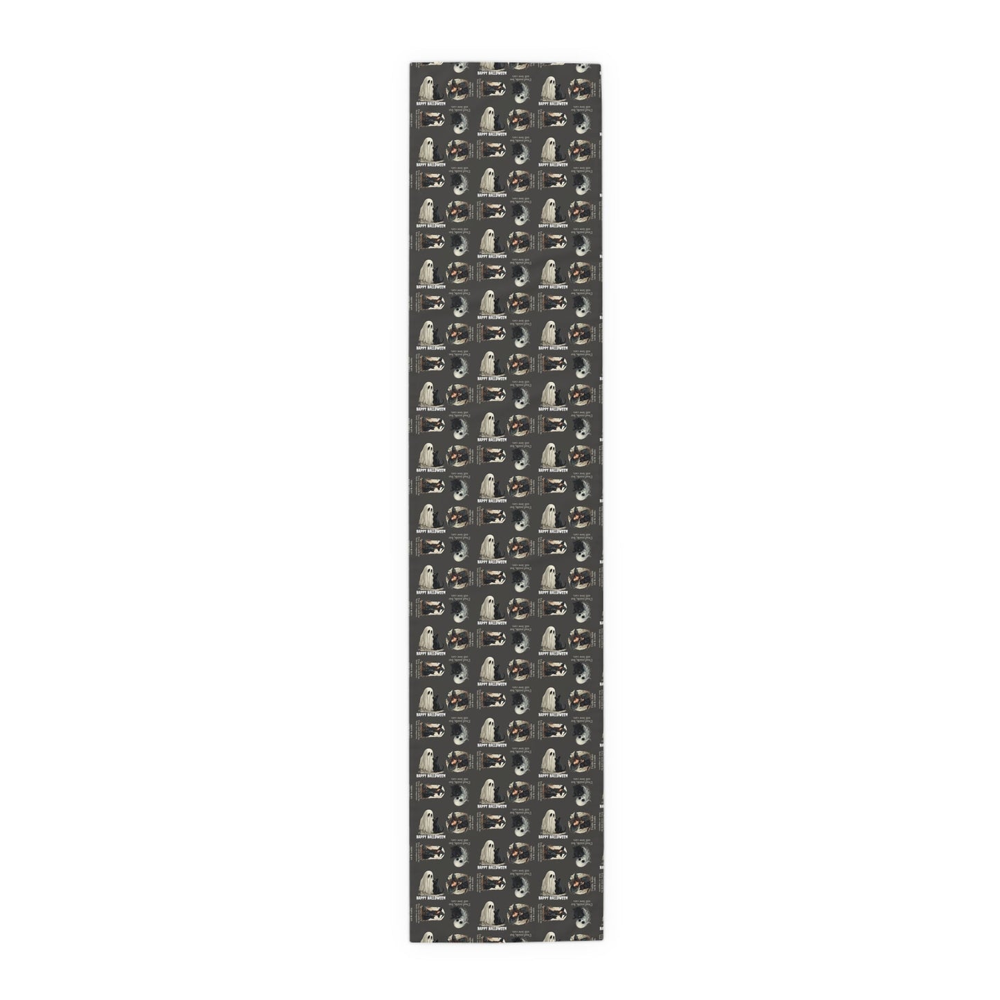 Cat Themed Halloween Table Runner for Festive Decoration