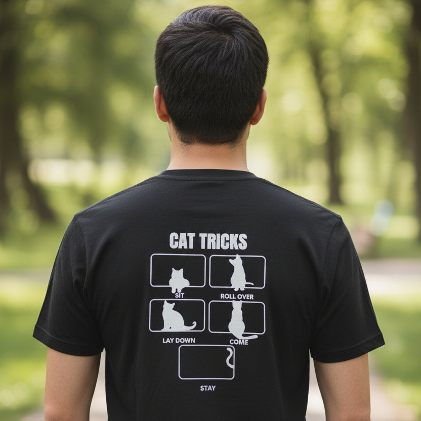 Cat Tricks Unisex Heavy Cotton Pocket Tee