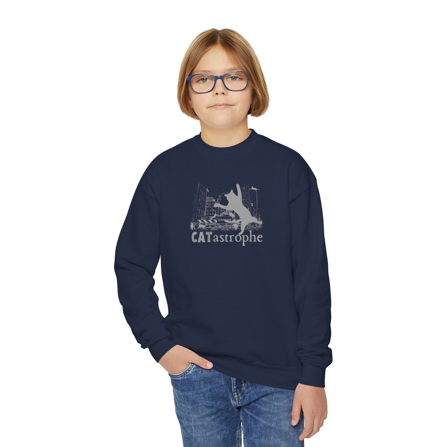 CATastrophe Youth Crewneck Sweatshirt