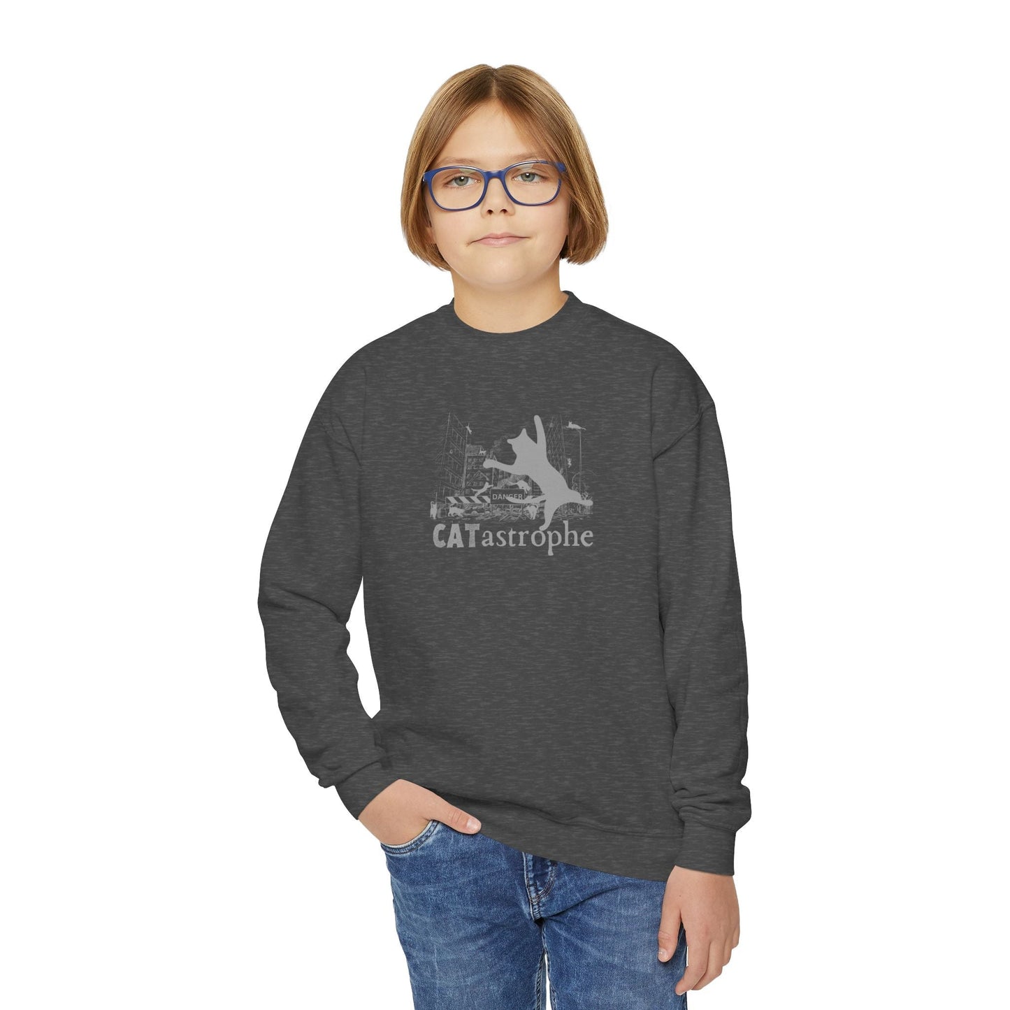 CATastrophe Youth Crewneck Sweatshirt