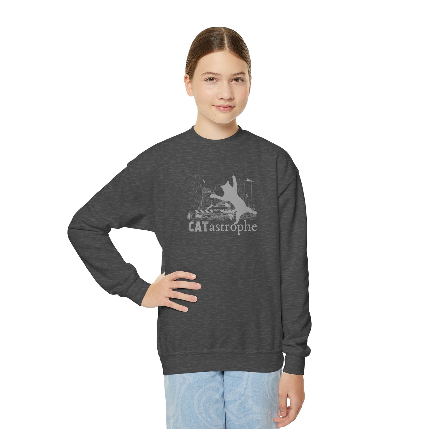 CATastrophe Youth Crewneck Sweatshirt