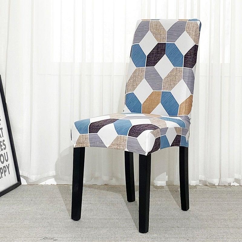 Chair Covers For Dining Room Stretch Spandex Removable Washable Anti-dust Seat Slipcover Multicolor  Chair covers  Chair Covers For Dining Room With Printed Patterns Easy Slip-on Stretchy Dining Room Chair Covers