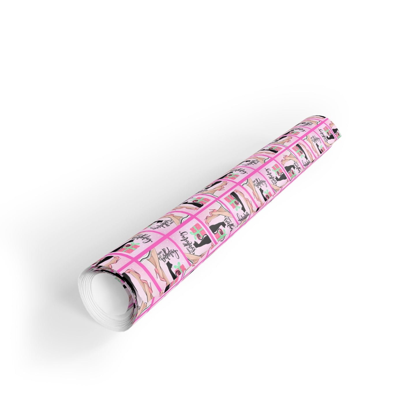 Charming Cat Lady Birthday Gift Wrapping Paper Roll