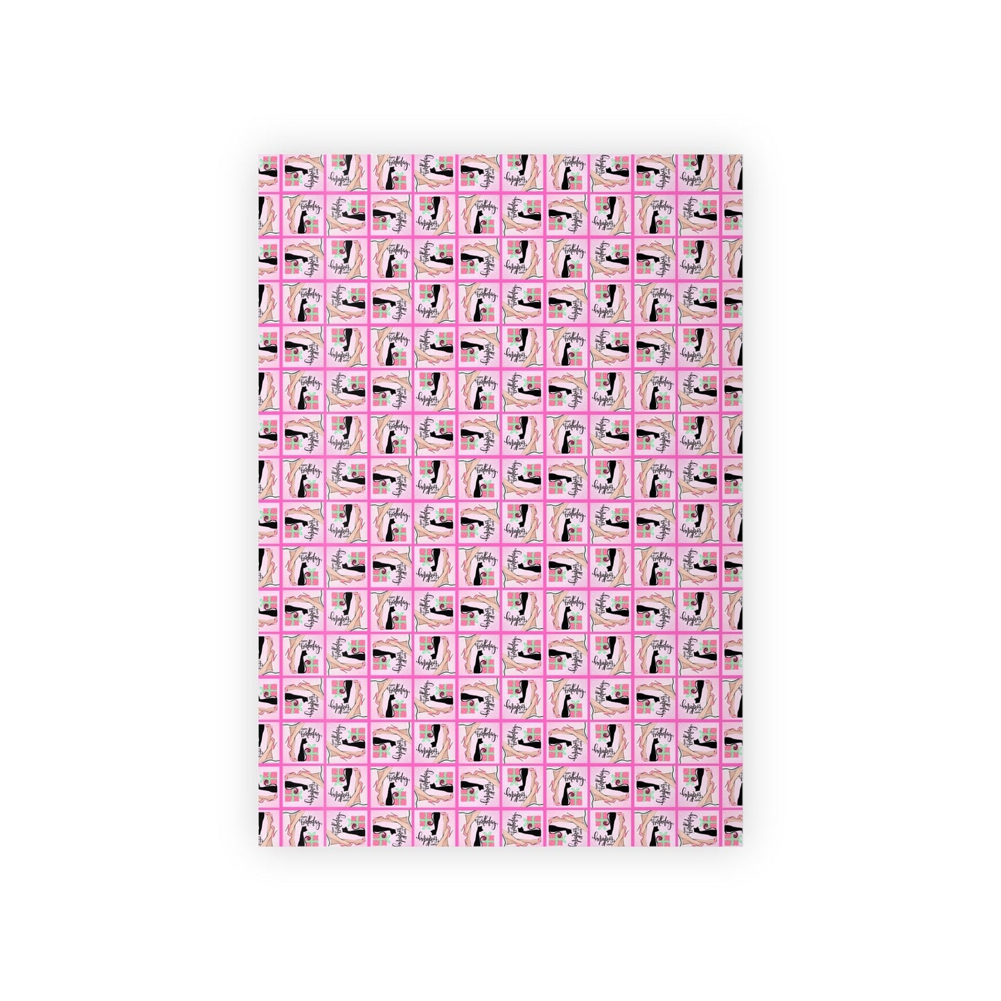 Charming Cat Lady Birthday Gift Wrapping Paper Roll