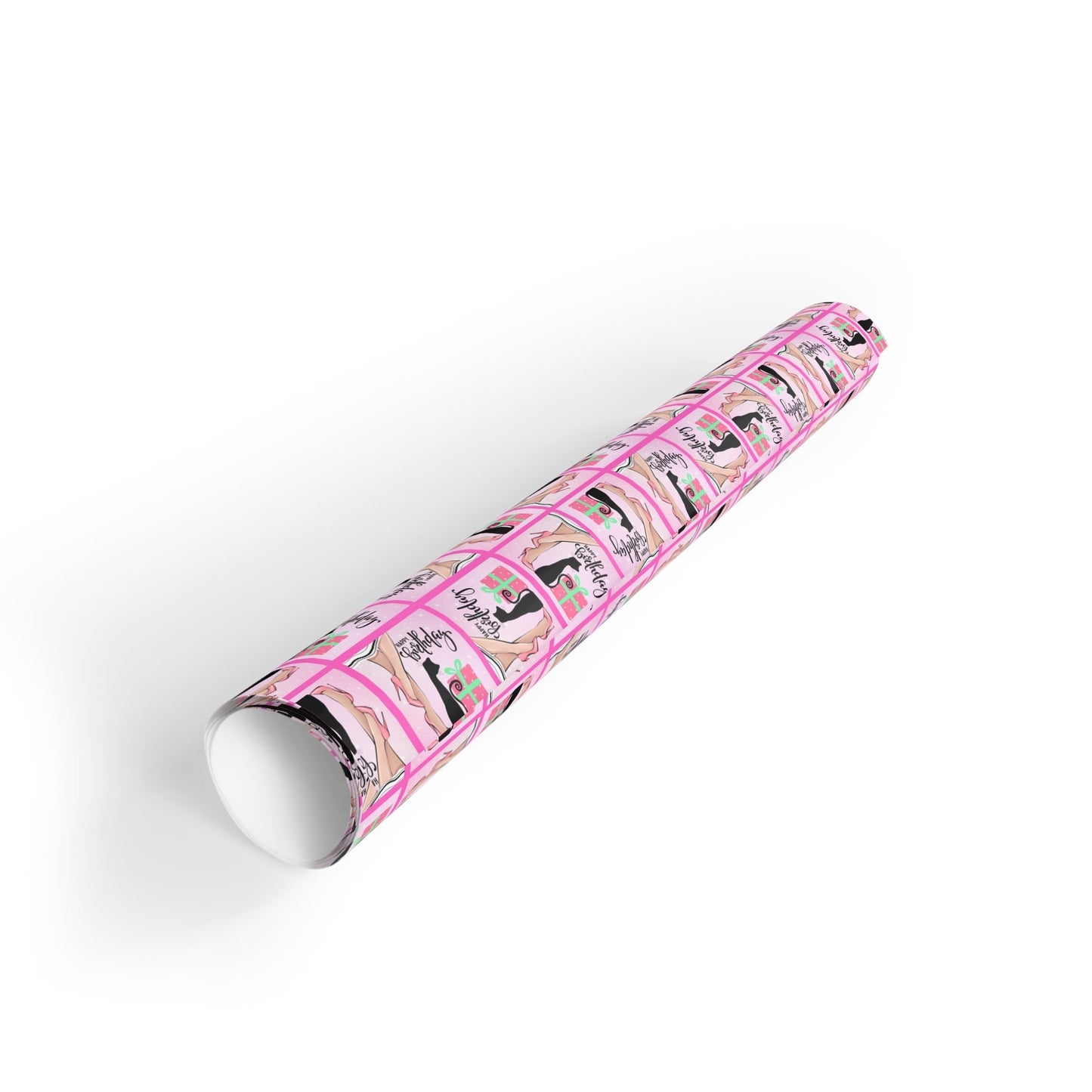 Charming Cat Lady Birthday Gift Wrapping Paper Roll