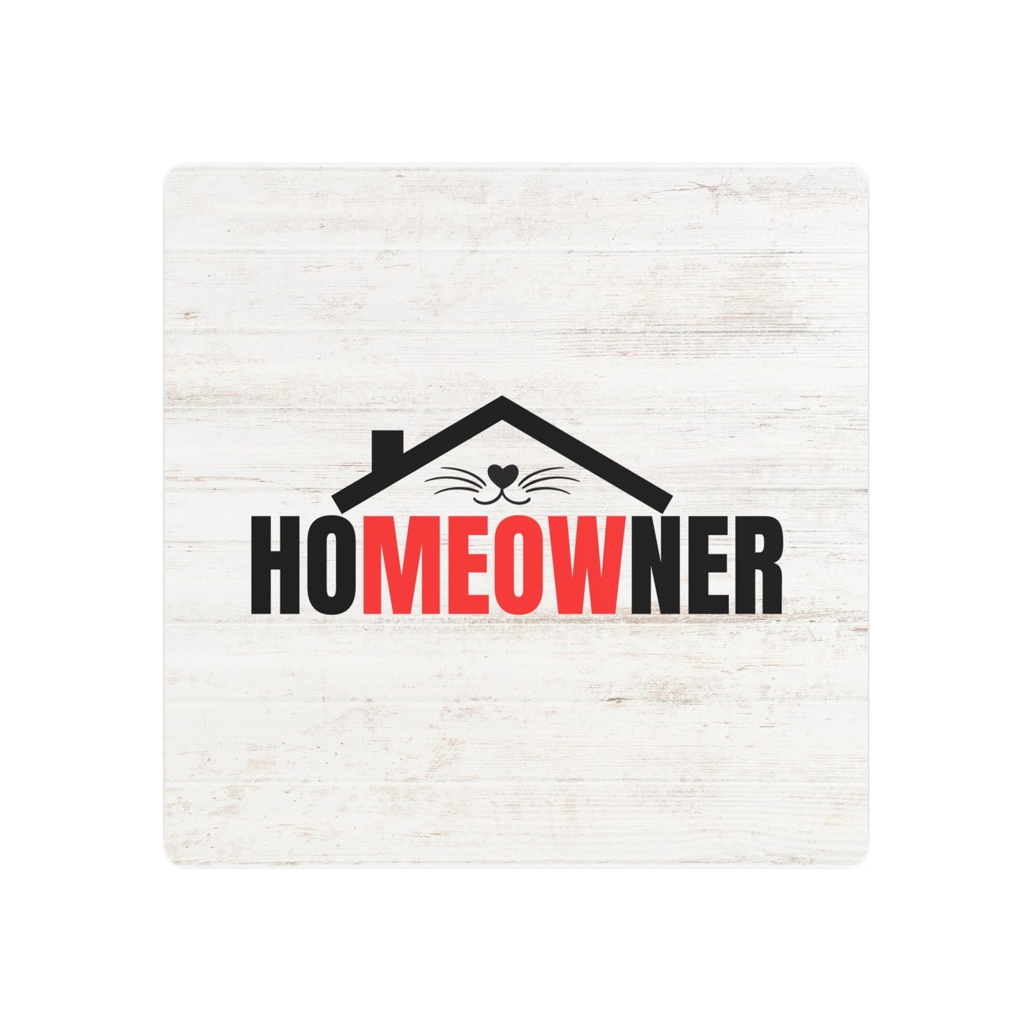 Charming Metal Art Sign for Cat Lovers - "HoMEOWner" Wall Decor