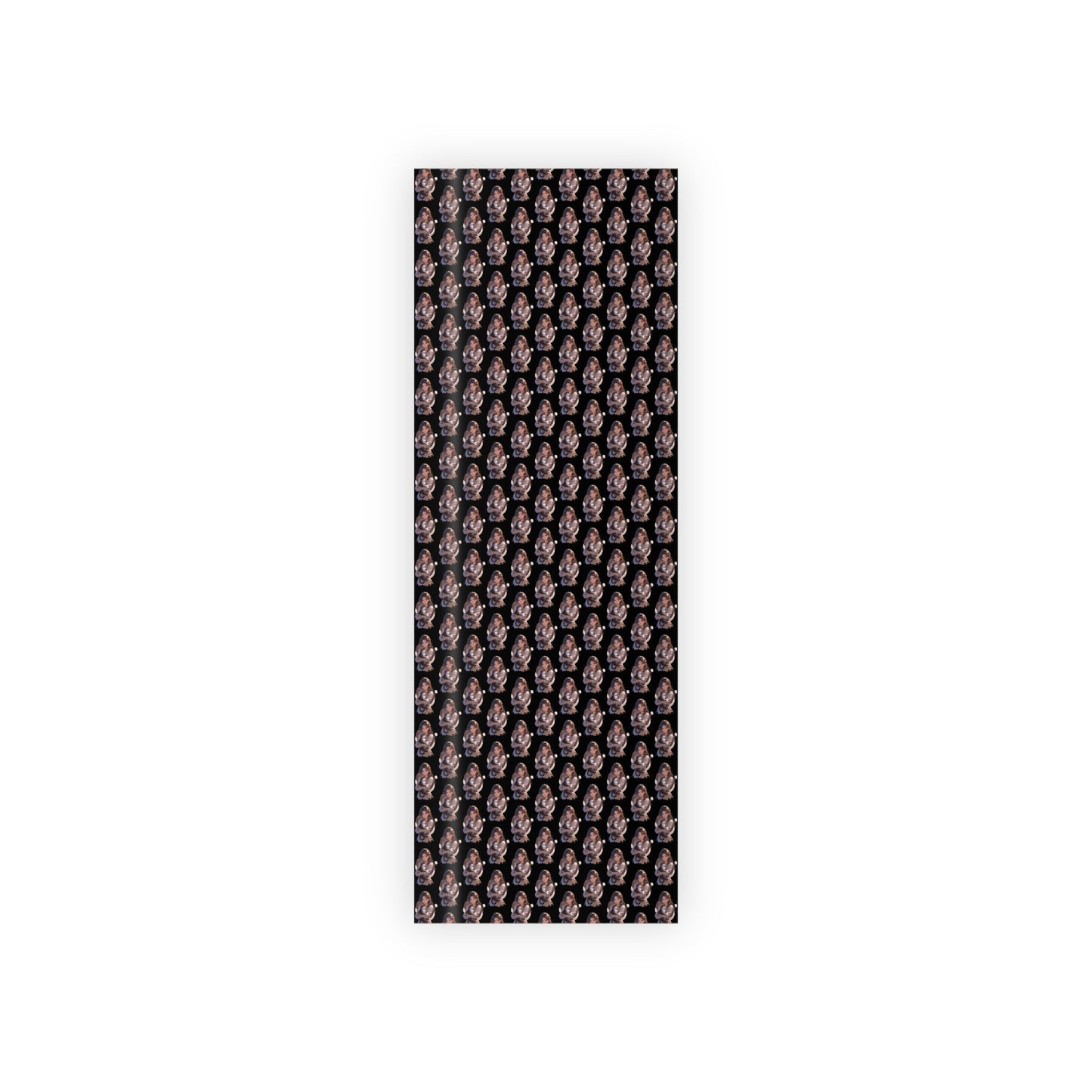 Chic Black Anime Cat Lady Wrapping Paper Roll