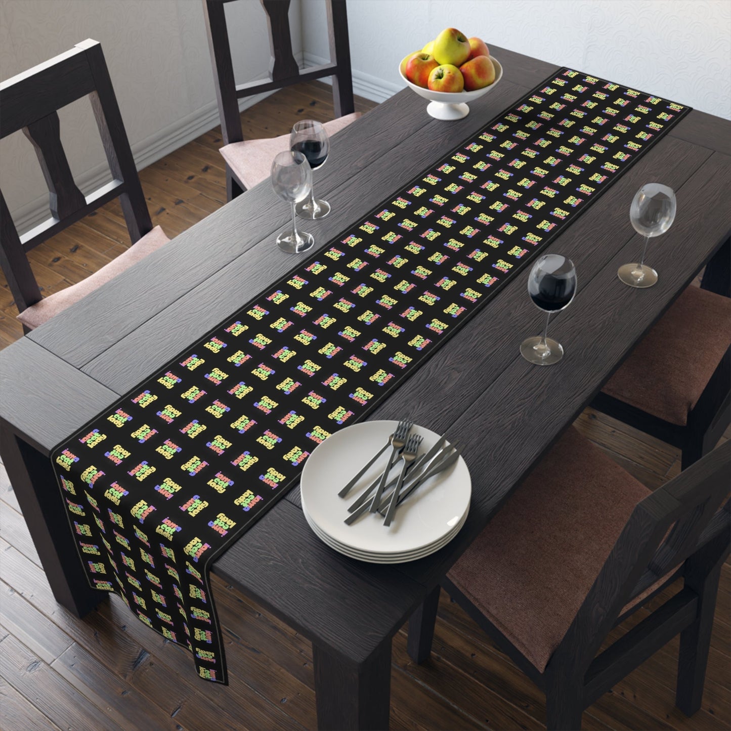 Chic Cat Lady Table Runner | Cute Cat Cotton Table Decor