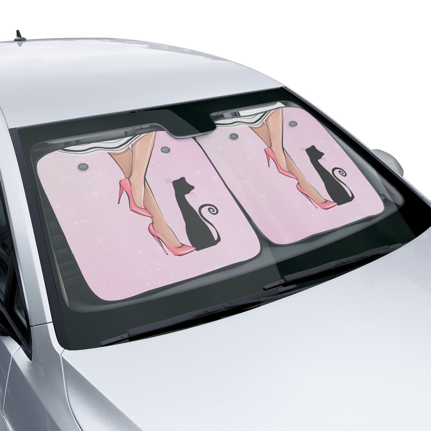 Chic Cat Lady with Heels Sunshade