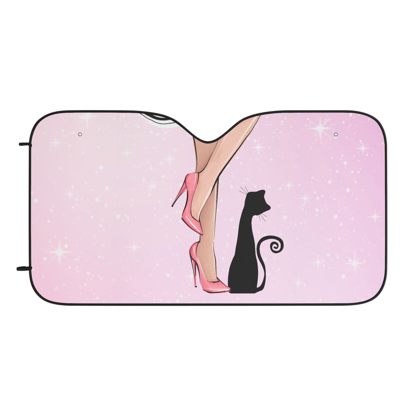 Chic Cat Lady with Heels Sunshade