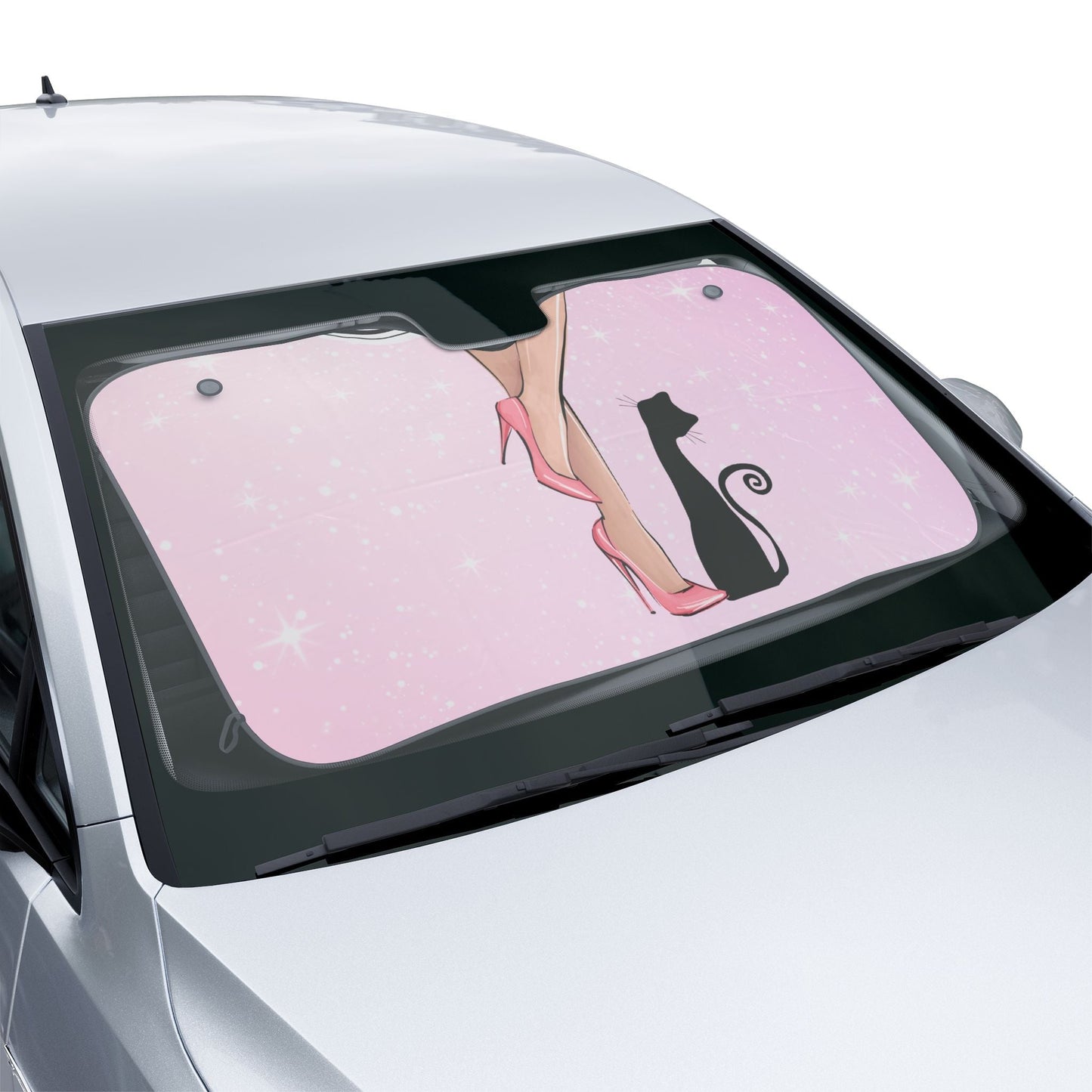 Chic Cat Lady with Heels Sunshade