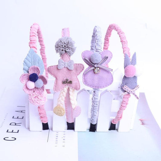Children's Headdress Hair Hoop Hand-Woven Flower Headband Korean Exquisite Little Princess Head Flower Pupil Hair Gorgeous Hair Accessories For Women