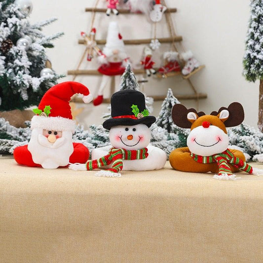 Christmas Plaid Curtain Buckle Santa Snowman Curtain Tiebacks Tie Rope Christmas Decor Curtain Buckle Santa Claus Holdback Decor Snowman Drapes Holder For Home Window Xmas Ornaments Gift