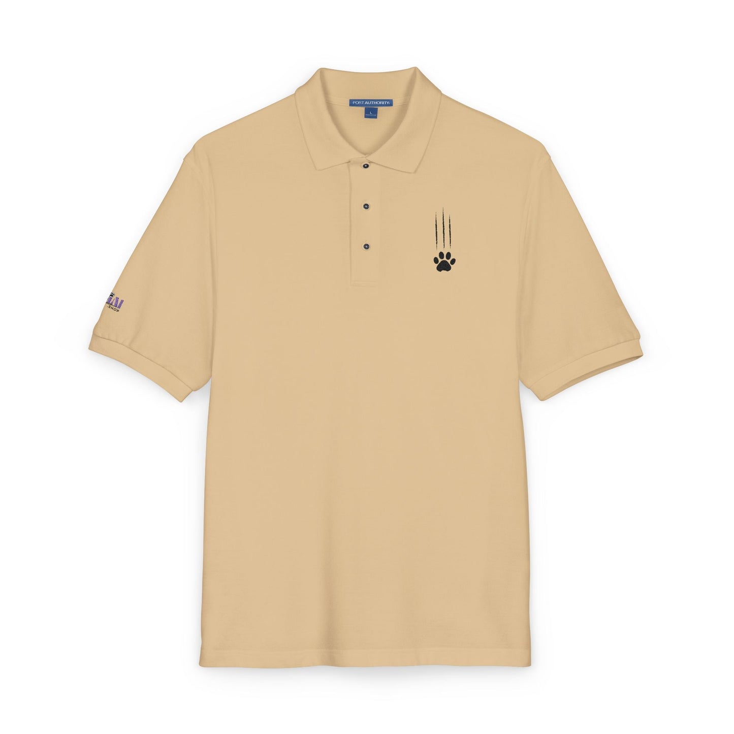 Classic Cat Clawed Embroidered Unisex Polo Shirt