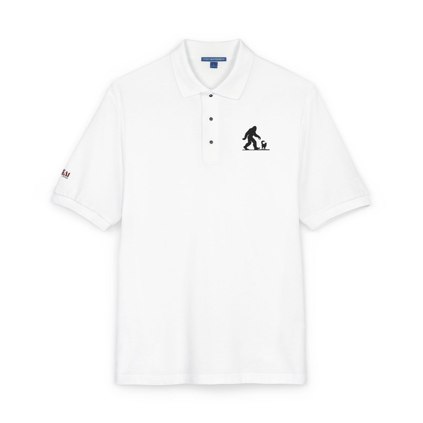 Classic Sasquatch's Cat Embroidered Unisex Polo Shirt