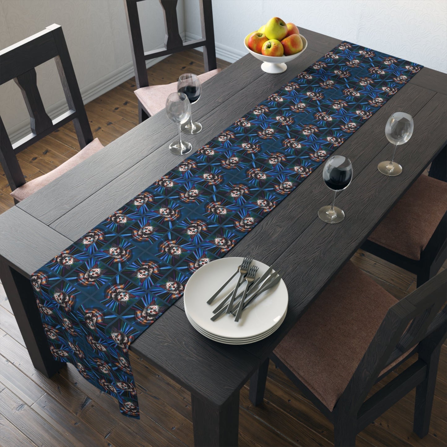 Clown Cat Novelty Table Runner