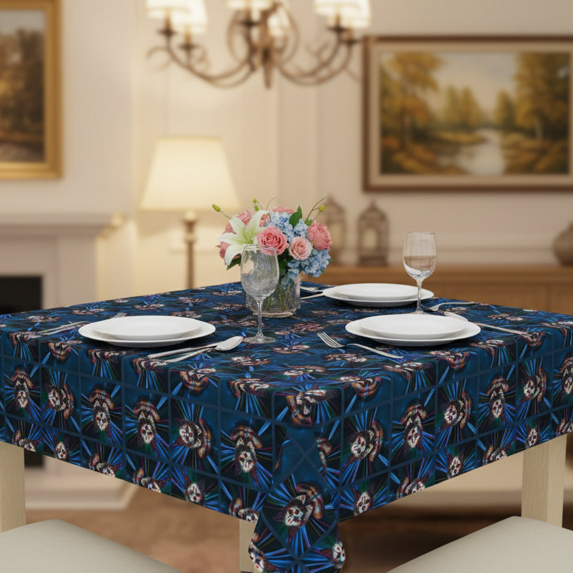 Clown Cat Novelty Tablecloth