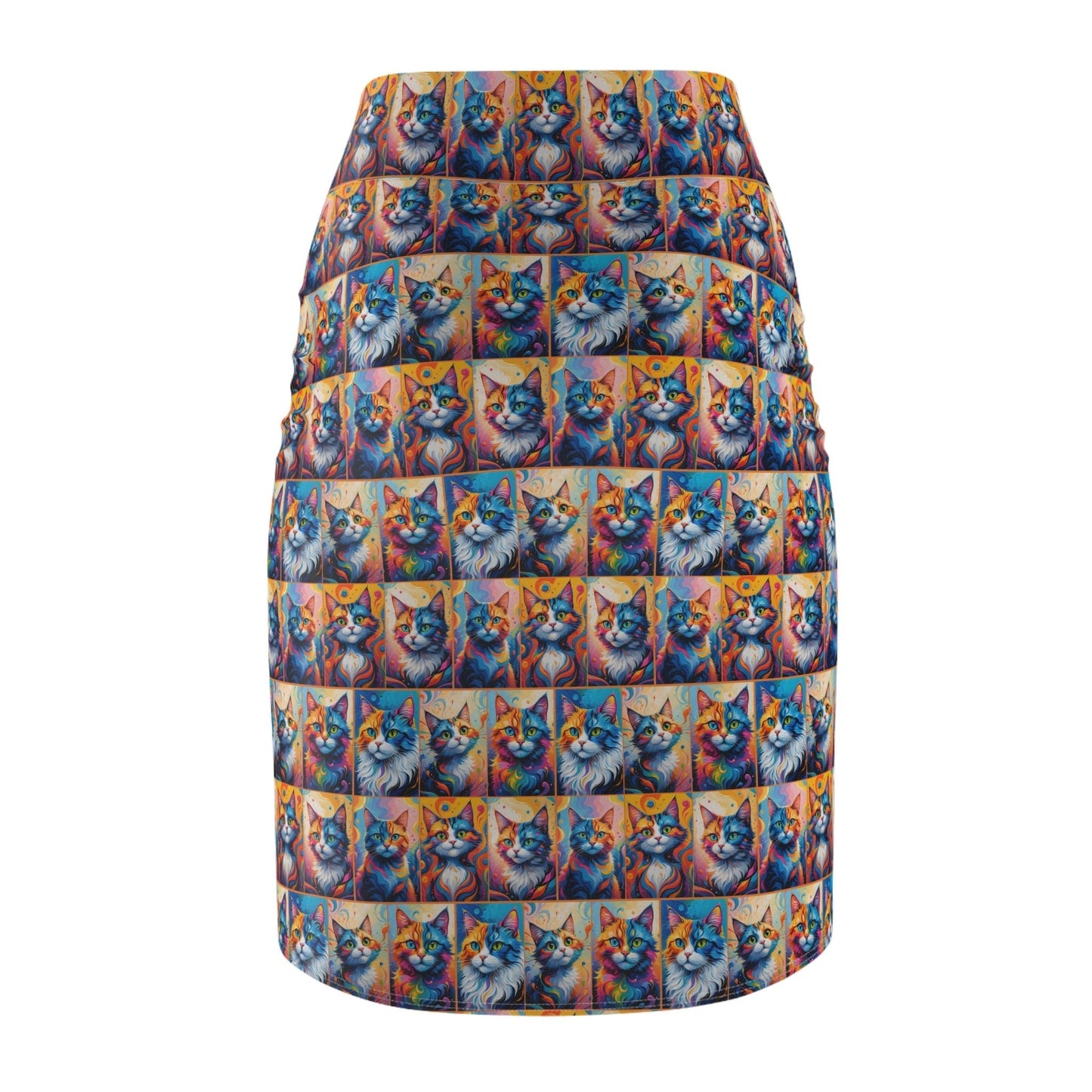 Colorful Painted Cats Women's Pencil Skirt