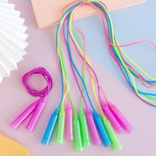 Colorful Plastic Skipping Rope Jump Rope Adult Kids Skip Toys Outdoor Counting Fitness Jump Sport Rope Colorful Jump Rope Adjustable Plastic Jump Rope Skipping Rope Outdoor Jump Ropes Great Party Favor